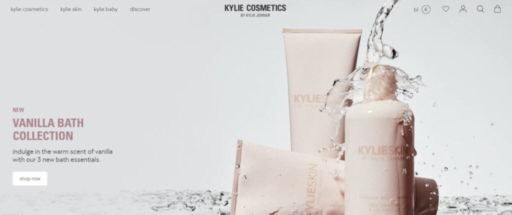 Kylie Cosmetics online shopping site