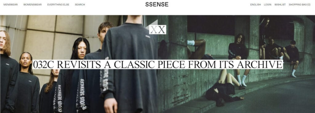 SSense online shopping site