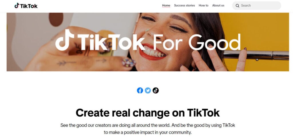 TikTok Homepage