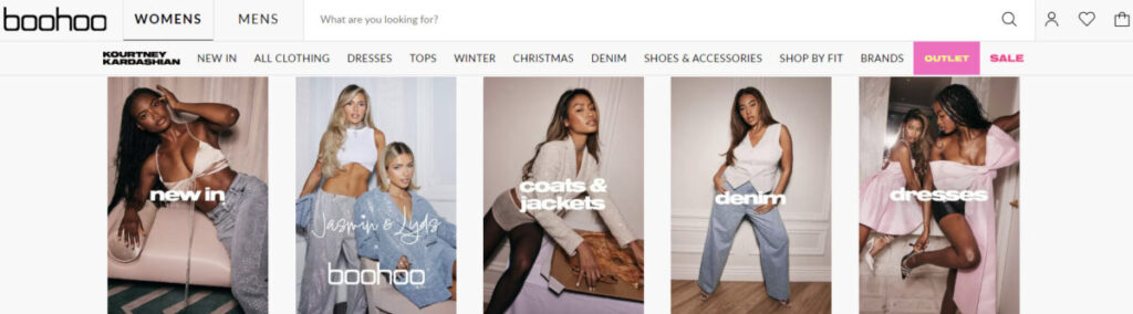 boohoo eCommerce site