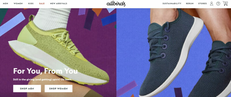 clothing store - allbirs- eCommerce Websites