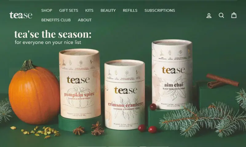 tease tea online shopping site