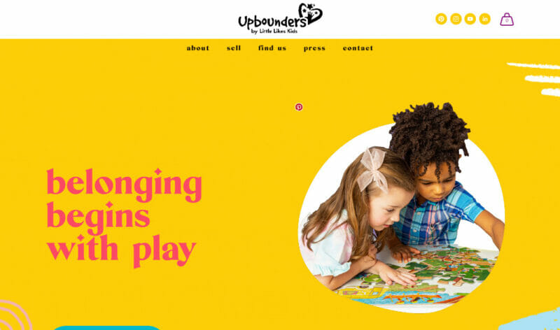 Upbounders online shopping site for kids