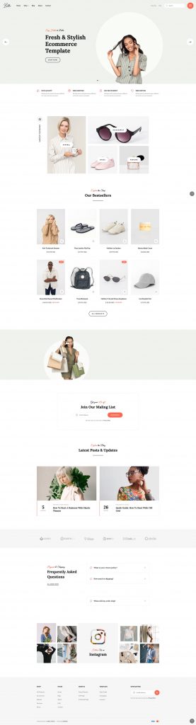 Bella is a beautiful, modern, minimalist eCommerce website templa
