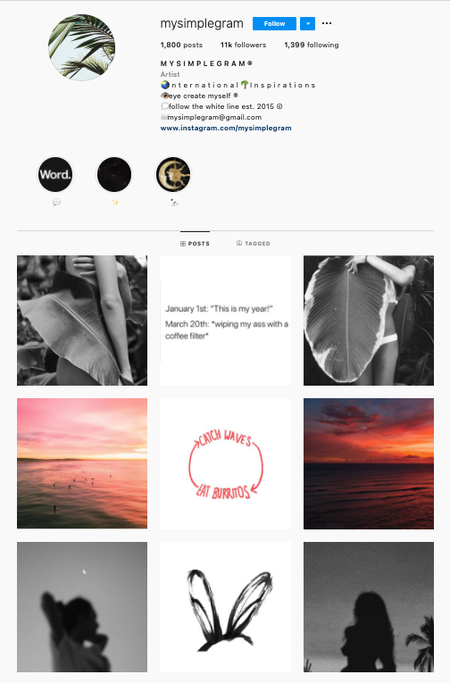 profile grid instagram meaning