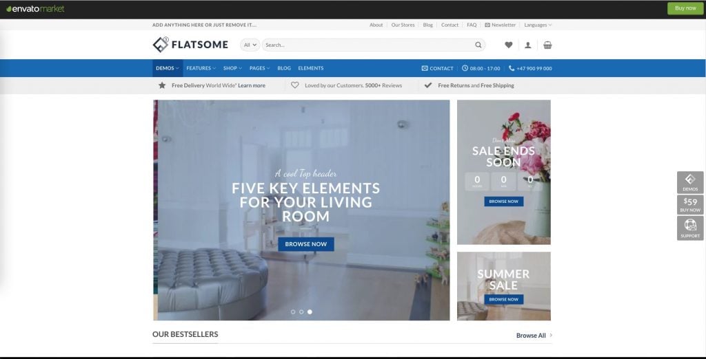 Flatsome is one of the bestselling WordPress eCommerce website template