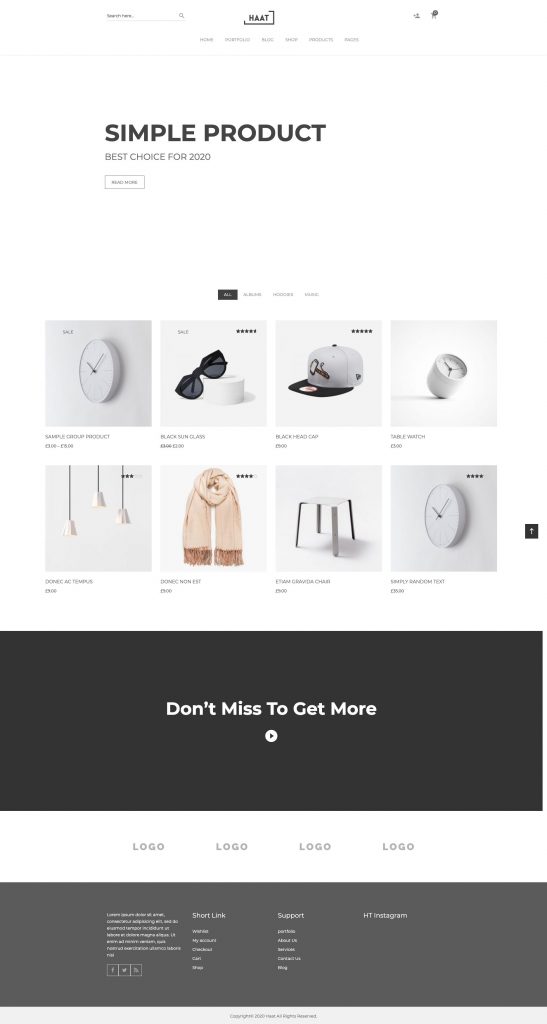 Haat is a sleek, beautifully designed eCommerce website template
