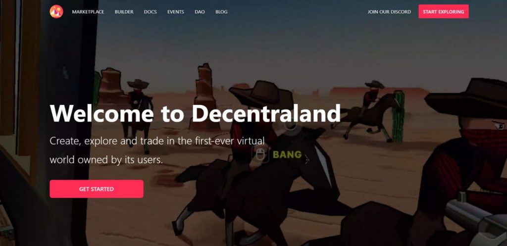 Decentraland is a VR world created on the Ethereum blockchain