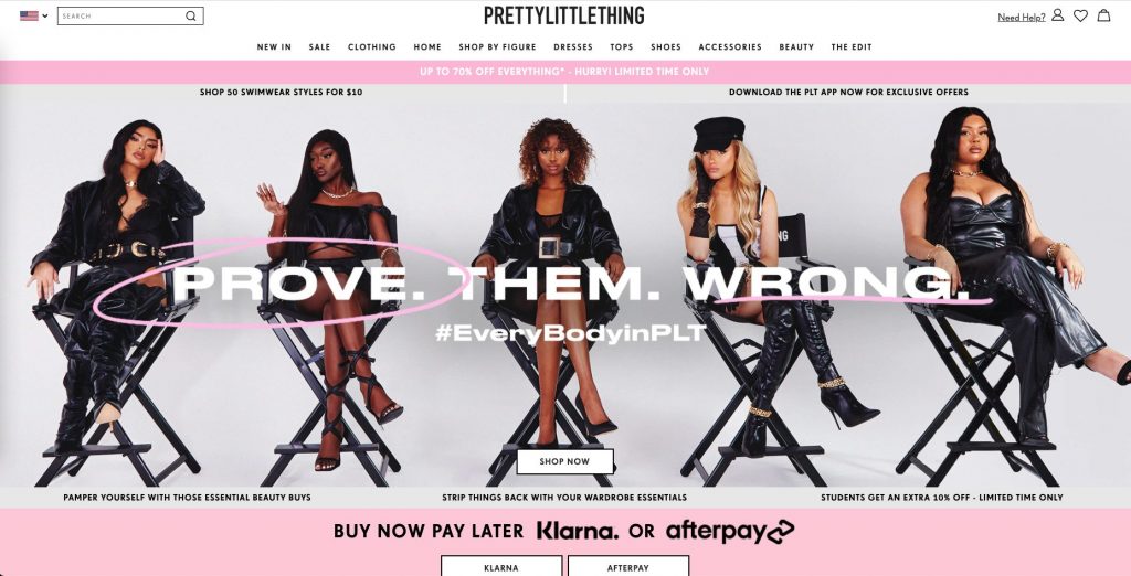 Pretty Little Thing online shopping