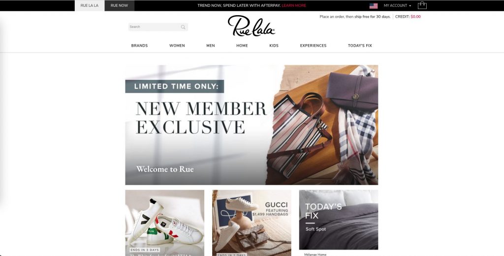 Rue La La private sales website