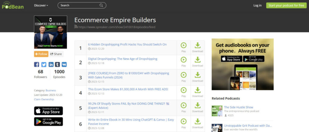 Ecommerce Empire Builders Podcast