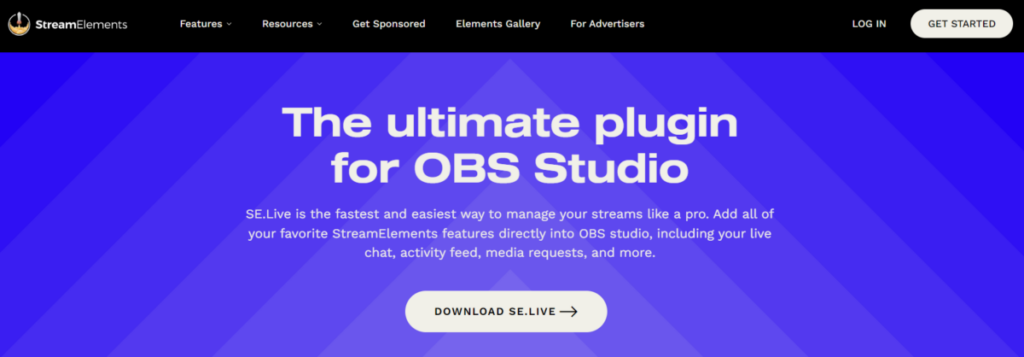 SE.Live Plugin OBS Studio StreamElements