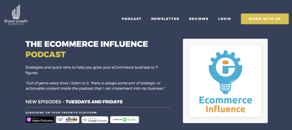 The Ecommerce Influence Podcast by Brand Growth Experts