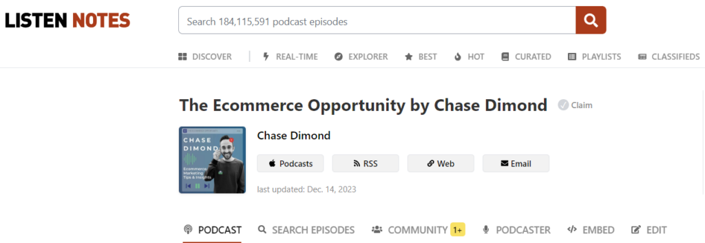The Ecommerce Opportunity by Chase Dimond