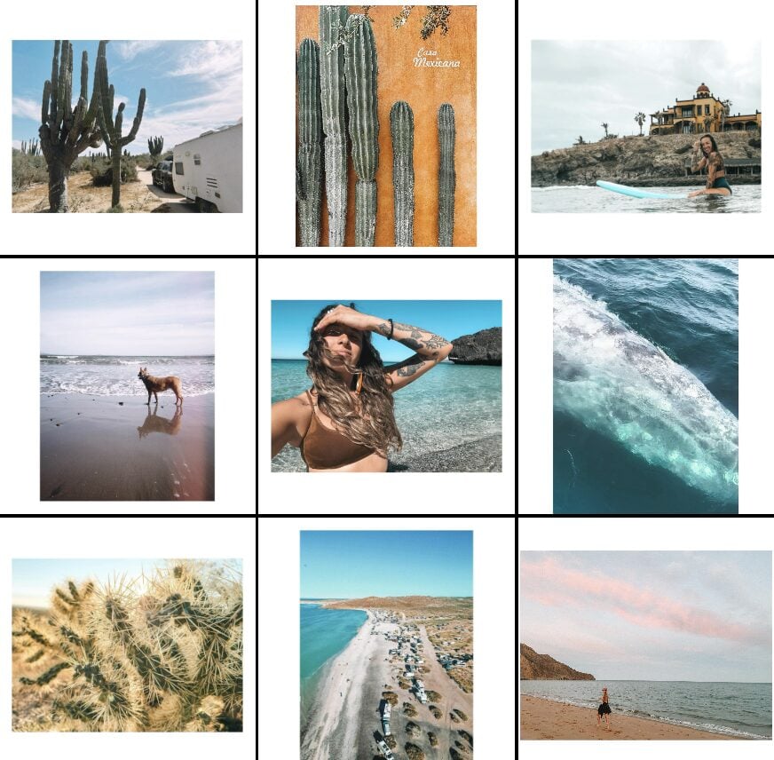 Instagram grid example