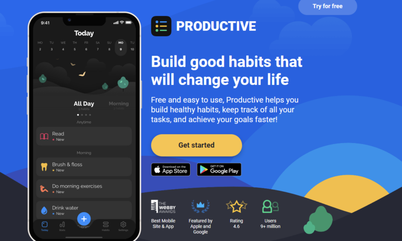 Productive / simple habit tracker