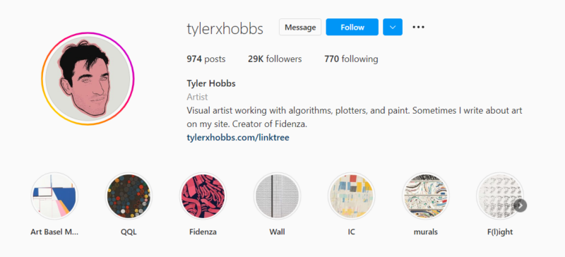Tyler Hobbs NFT Artist