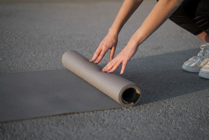 Yoga mats fitness trend