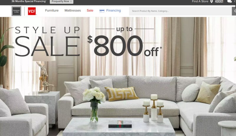 Value City Furniture website