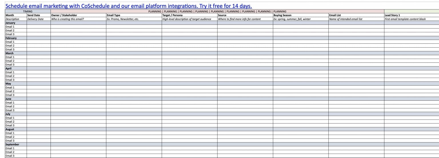 top free content calendar templates to use in 2022 and beyond