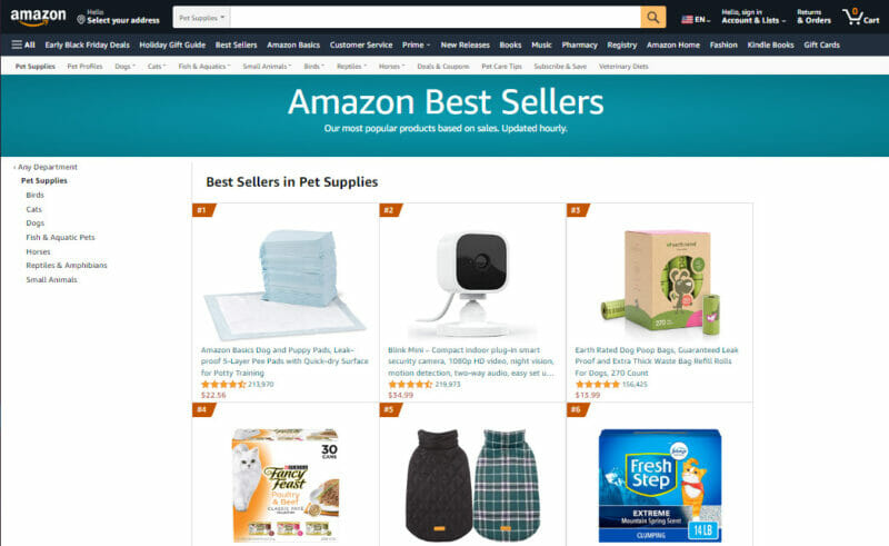 Amazon best sellers specific niche