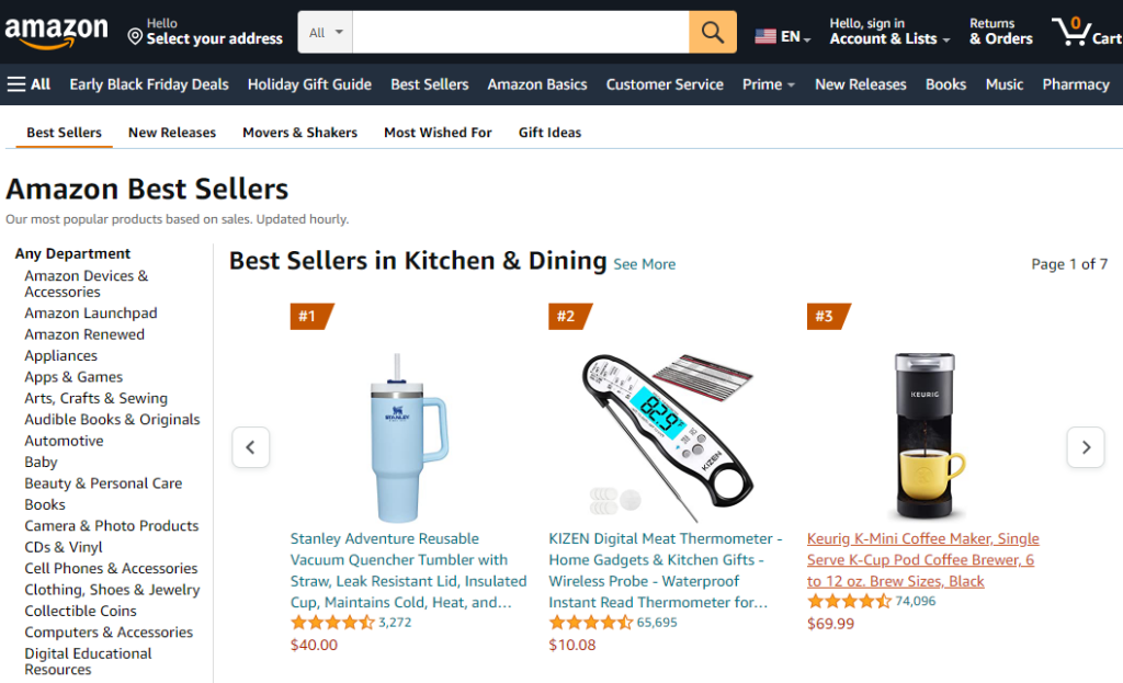 Amazon best sellers