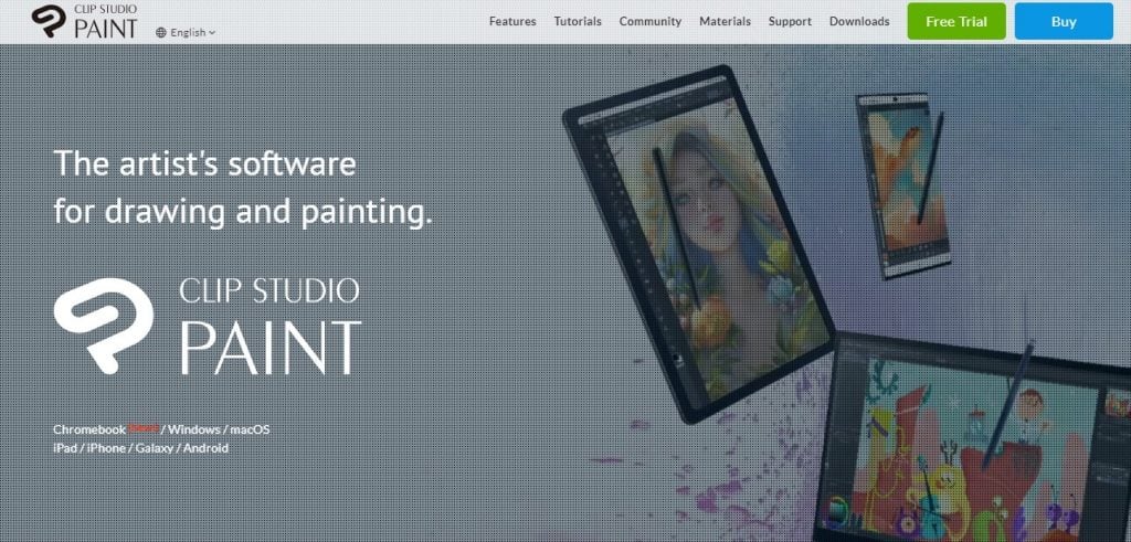 Clip Studio Paint software 