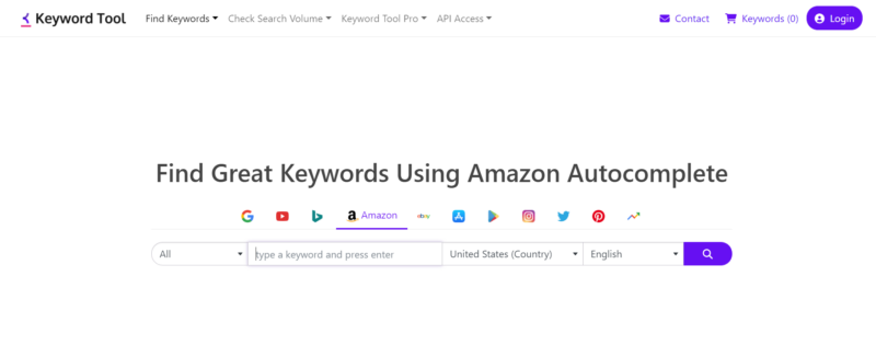 Keyword Tool for Amazon