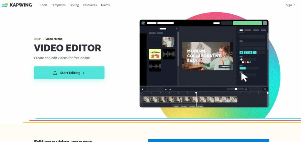 Online Video Editor — Edit Video for Free — Kapwin