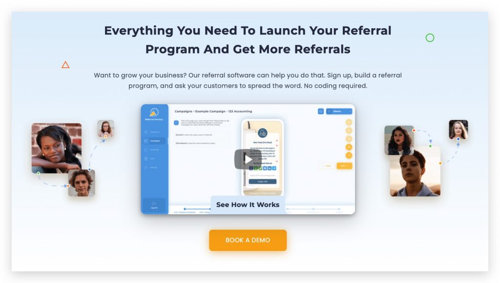 Referral Factory Home page