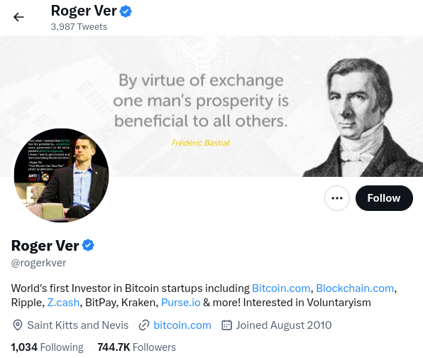 Bitcoin Jesus Roger Ver