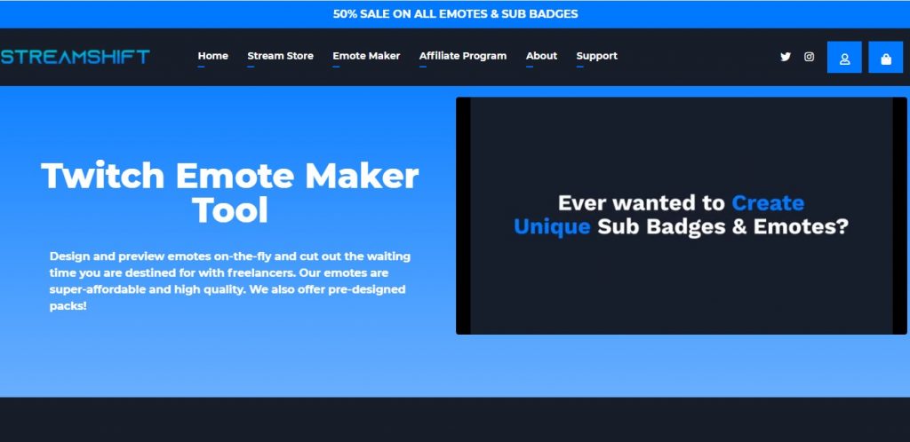 StreamShift's Twitch Emote Maker Tool