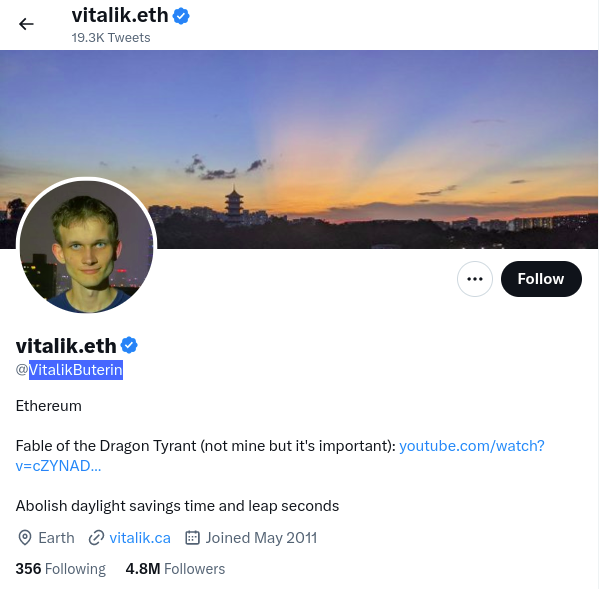 Crypto influencer Vitalik Buterin