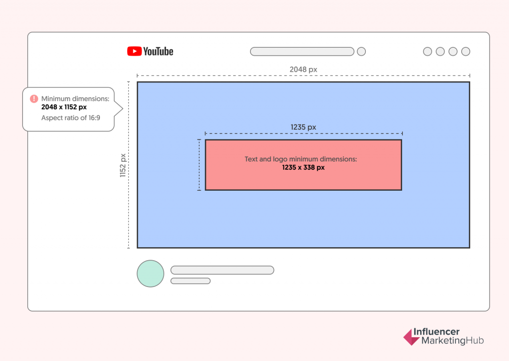 youtube banner size 2020