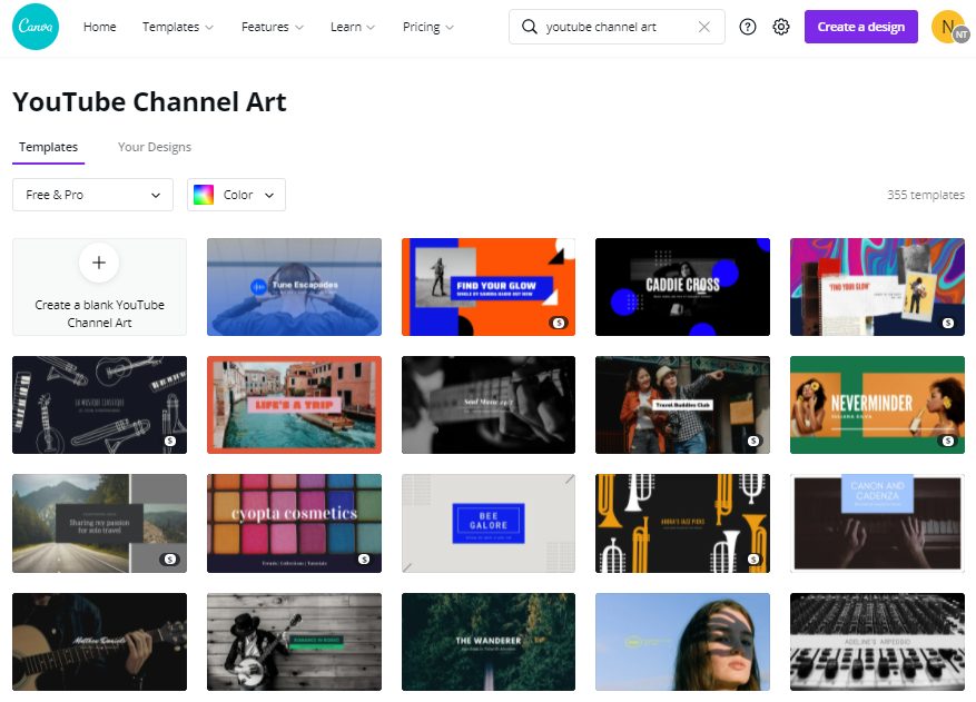 A Tool to Create YouTube Banners Canva