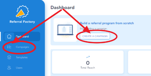 CREATE A CAMPAIGN button