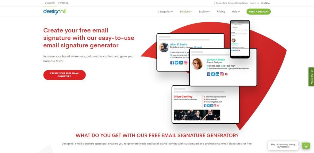 free email signature template generator by hubspot