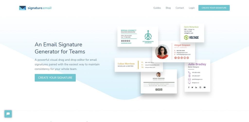 Signature.email easy-to-use email signature generator