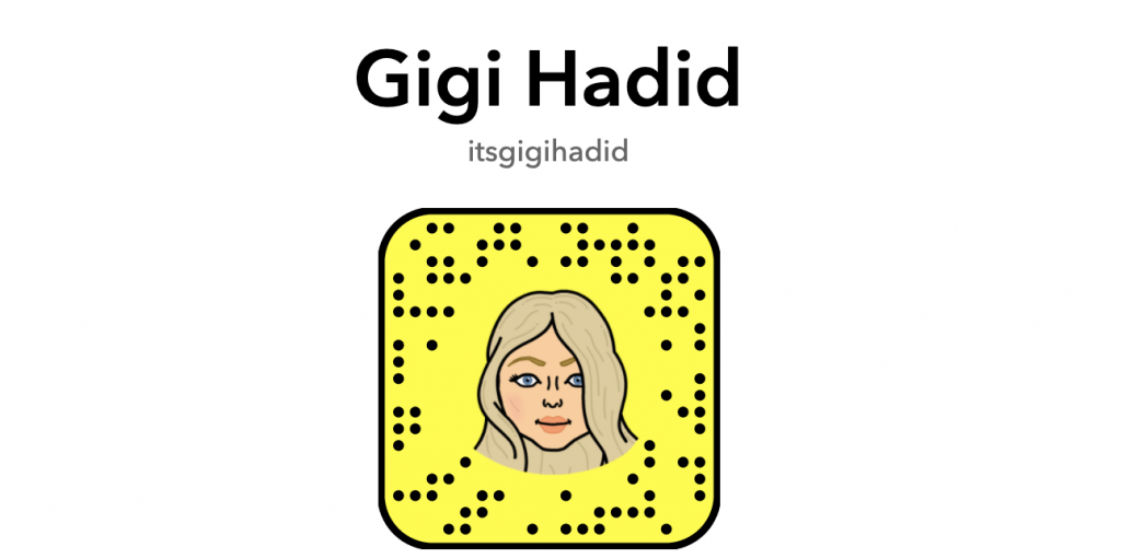@itsgigihadid Snapchat influencer