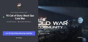 Discord servers gamers TK Call of Duty Black Ops Cold War