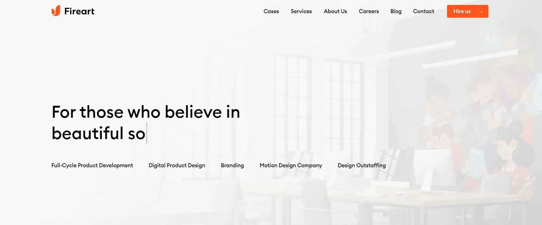 Estudio de arte de fuego