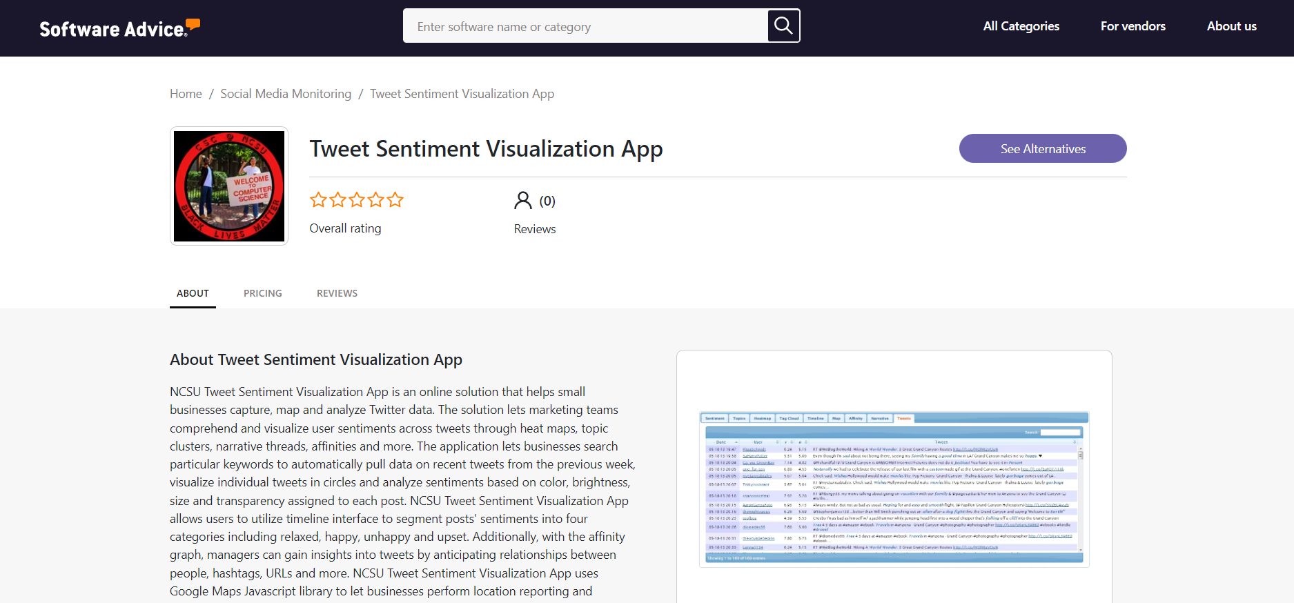 NCSU Tweet Sentiment Visualization App