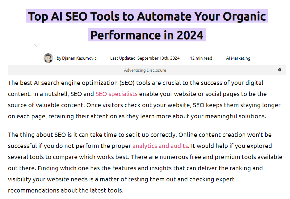 internal links