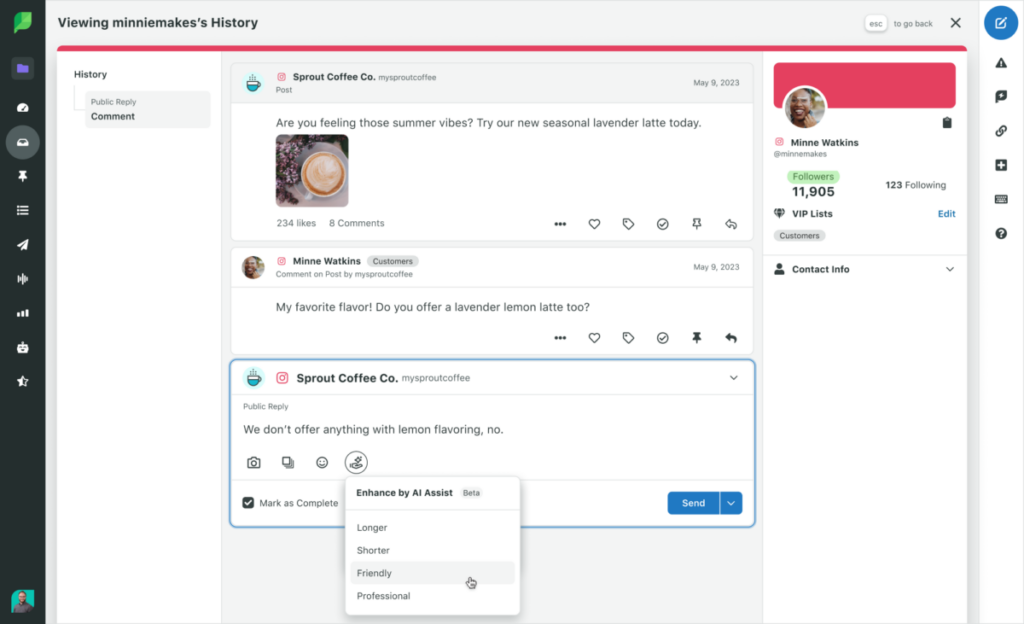 AI-powered sentiment analysis Sprout Social