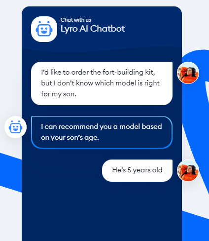 Tidio Lyro chatbot