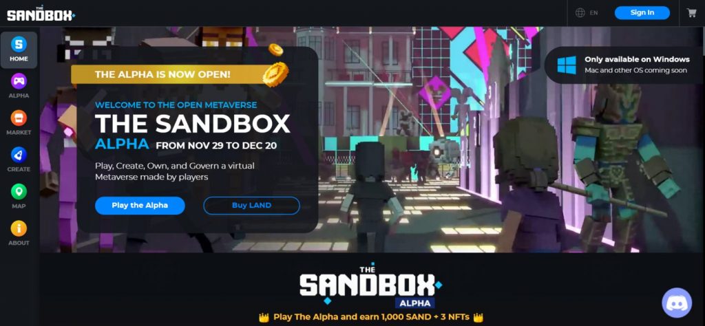 The Sandbox is a virtual metaverse