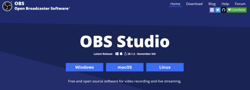 OBS Studio open-source streaming software