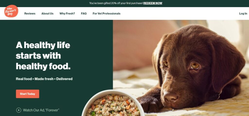 The Farmers Dog Human-Grade Fresh Dog Food Delivery