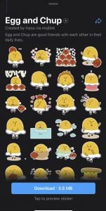 Egg and Chup WhatsApp Stickers