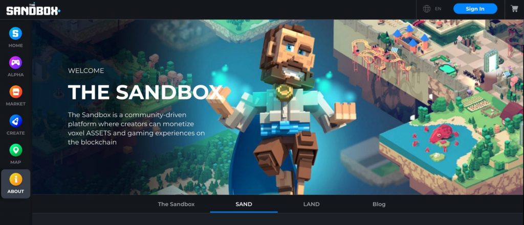 The Sandbox virtual gaming world